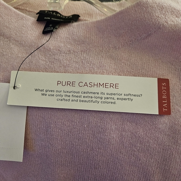 Talbots Sweater Pure Cashmere Sz Small Pink. Valentine's Day - Picture 5 of 6